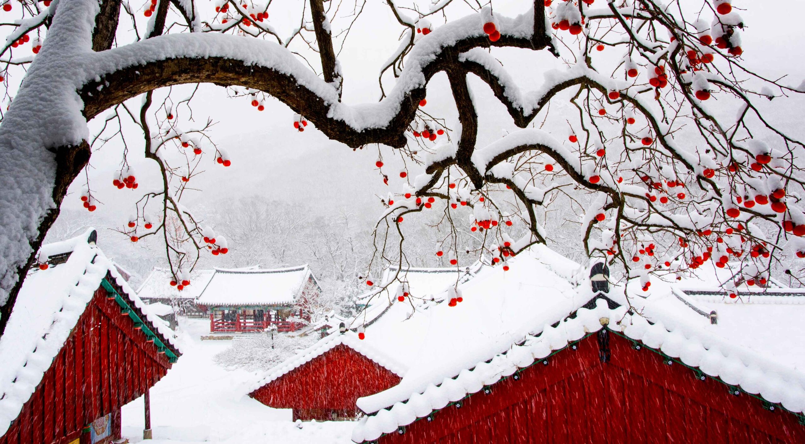 Winter Landscape of a Temple